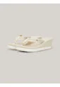 Sandalias Beige De Cuña Con Logo Tommy Hilfiger de Tommy Hilfiger