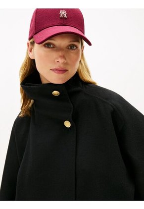 Chaqueta Negra Oversize De De Mezcla De Lana Tommy Hilfiger