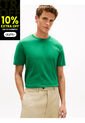 Camiseta Verde De Cuello Redondo Con Logo Bordado Tommy Hilfiger de Tommy Hilfiger