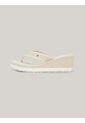 Sandalias Beige De Cuña Con Logo Tommy Hilfiger de Tommy Hilfiger