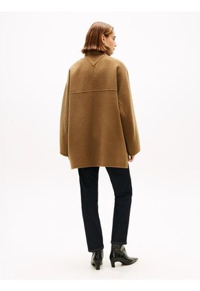 Chaqueta Café Oversize De De Mezcla De Lana Tommy Hilfiger