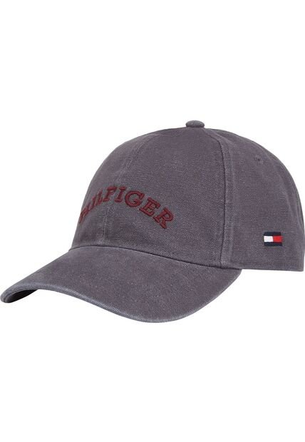 Gorra Gris De Béisbol Con Monotipo Hilfiger Tommy Hilfiger