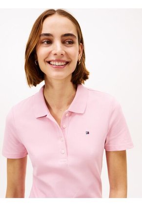 Vestido Rosado Tipo Polo 1985 De Corte Slim Tommy Hilfiger