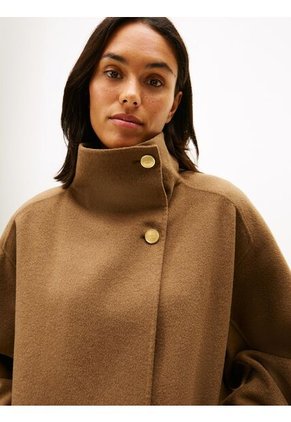 Chaqueta Café Oversize De De Mezcla De Lana Tommy Hilfiger