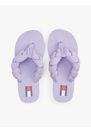 Sandalias Lila Con Tira Trenzada Y Suela Dentada Tommy Hilfiger