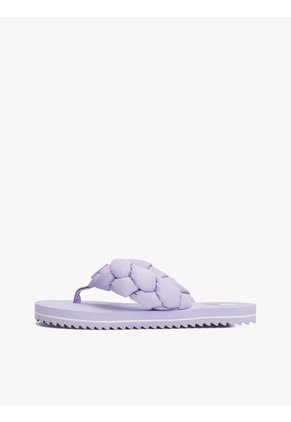 Sandalias Lila Con Tira Trenzada Y Suela Dentada Tommy Hilfiger