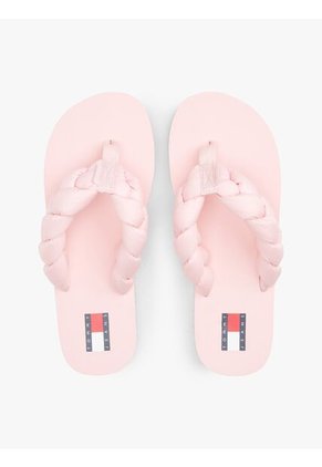 Sandalias Rosa Con Tira Trenzada Y Suela Dentada Tommy Hilfiger