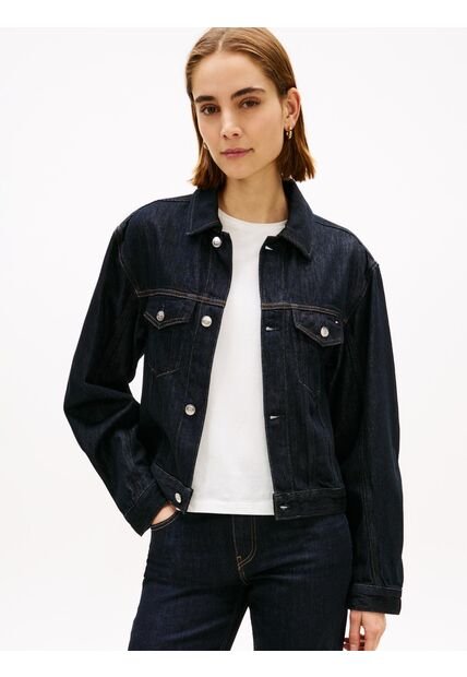 Chaqueta Azul Denim De Color Oscuro Tommy Hilfiger