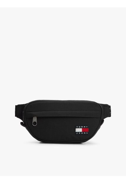 Canguro Negro Cruzado Essential Con Logo Tommy Hilfiger