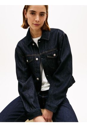 Chaqueta Azul Denim De Color Oscuro Tommy Hilfiger