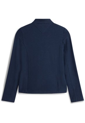 Chaqueta Azul Abierta En Tejido Ponte Con Banda Decorativa Tommy Hilfiger