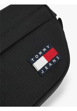 Canguro Negro Cruzado Essential Con Logo Tommy Hilfiger