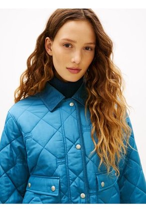 Chaqueta Azul Acolchada Con Logo Tommy Hilfiger