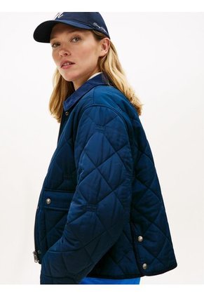 Chaqueta Azul Acolchada Con Logo Tommy Hilfiger