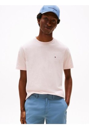 Camiseta Rosa Jaspeada De Cuello Redondo Tommy Hilfiger