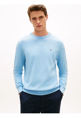 Saco Celeste De Cuello Redondo Con Logo Bordado Tommy Hilfiger Tommy Hilfiger