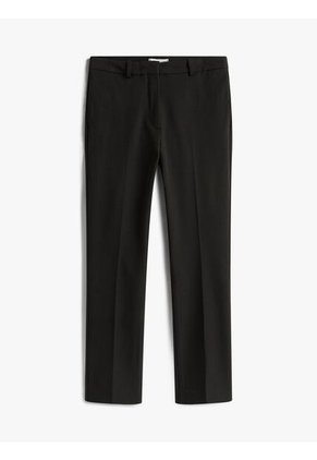 Pantalón Negro Slim De Gabardina Tommy Hilfiger