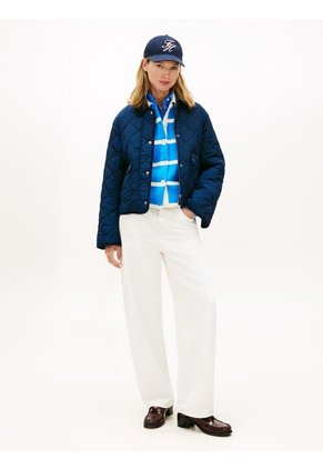 Chaqueta Azul Acolchada Con Logo Tommy Hilfiger