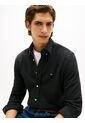 Camiseta Negra Manga Larga De Punto Piqué Featherweight Tommy Hilfiger de Tommy Hilfiger