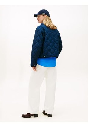 Chaqueta Azul Acolchada Con Logo Tommy Hilfiger