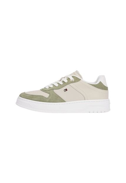 Tenis Verde De Ante Con Suela Cupsole Tommy Hilfiger
