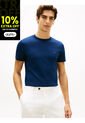 Camiseta Azul De Tejido Interlock Con Corte Slim Tommy Hilfiger de Tommy Hilfiger