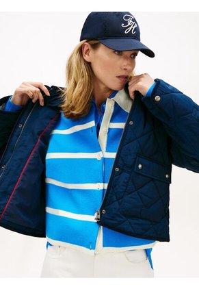 Chaqueta Azul Acolchada Con Logo Tommy Hilfiger