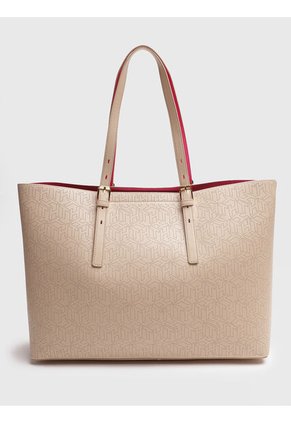 Bolso Beige Tote Con Asa Tommy Hilfiger