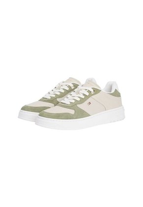 Tenis Verde De Ante Con Suela Cupsole Tommy Hilfiger
