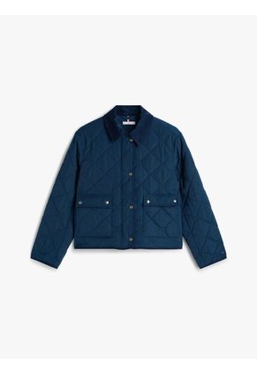 Chaqueta Azul Acolchada Con Logo Tommy Hilfiger