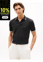 Polo Negro De Piqué Con Corte Regular Tommy Hilfiger de Tommy Hilfiger