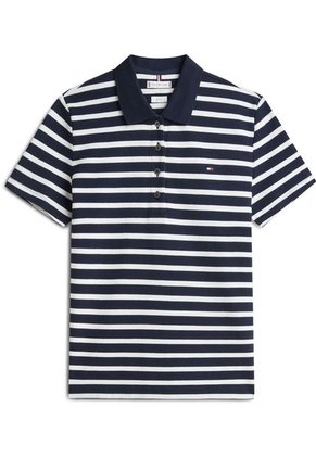 Polo Azul 1985 Collection Slim De Piqué Tommy Hilfiger
