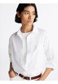 Camisa Blanca De Popelín Con Corte Oversize Tommy Hilfiger de Tommy Hilfiger