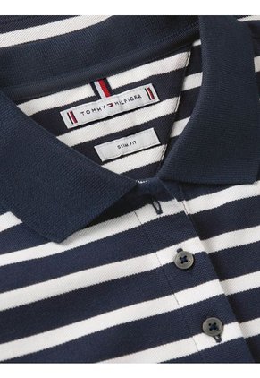 Polo Azul 1985 Collection Slim De Piqué Tommy Hilfiger