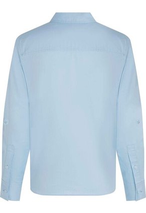 Camisa Celeste Classic Poplin De Manga Larga Tommy Hilfiger