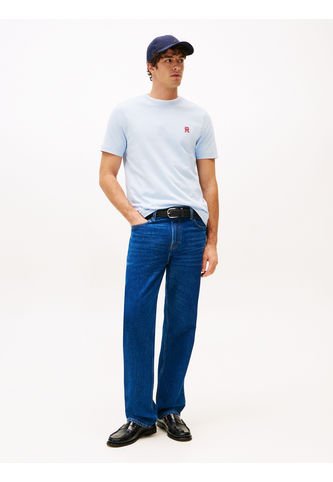 Camiseta Celeste Con Monograma TH A Contraste Tommy Hilfiger Tommy Hilfiger
