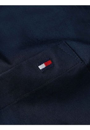 Camisa Azul Classic Poplin De Manga Larga Tommy Hilfiger