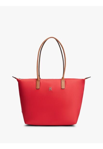 Bolso Rojo Tote Con Monograma TH Tommy Hilfiger