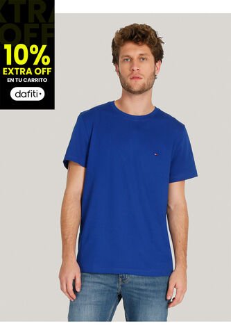 Camiseta Azul Essential Con Logo Tommy Hilfiger Tommy Hilfiger