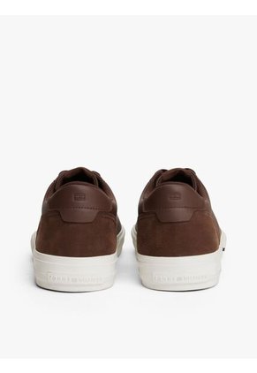 Tenis Marrón De Cuero Con Mezcla De Texturas Tommy Hilfiger