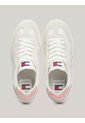 Tenis Blanco De Ante Con Textura Mixta Tommy Hilfiger de Tommy Hilfiger