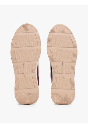 Tenis Beige Casual Fashion Runner En Cuero Tommy Hilfiger