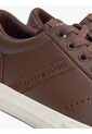 Tenis Marrón De Cuero Con Mezcla De Texturas Tommy Hilfiger de Tommy Hilfiger