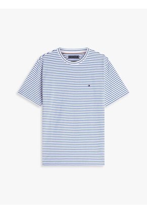 Camiseta Azul Regular Fit A Rayas Tommy Hilfiger