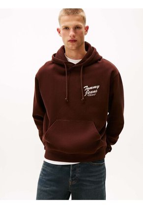 Buzo Marrón Con Capota Y Logo Gráfico Tommy Jeans