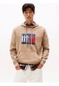 Buzo Beige Con Capota Y Logo Tommy Jeans de Tommy Hilfiger