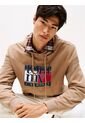 Buzo Beige Con Capota Y Logo Tommy Jeans de Tommy Hilfiger