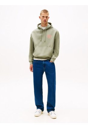 Buzo Beige Con Capota Y Logo Gráfico Tommy Jeans