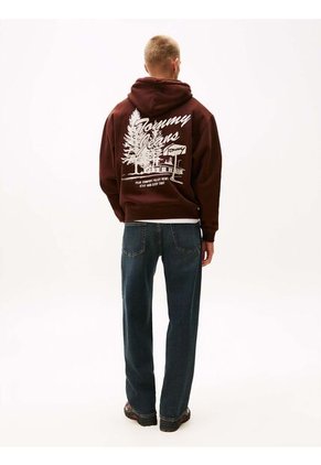 Buzo Marrón Con Capota Y Logo Gráfico Tommy Jeans