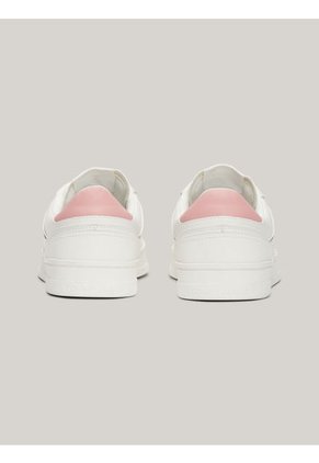 Tenis Blanco De Ante Con Textura Mixta Tommy Hilfiger